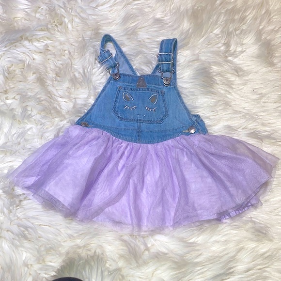 OshKosh B'gosh Dresses Oshkosh Unicorn Tulle Overall Jean Purple